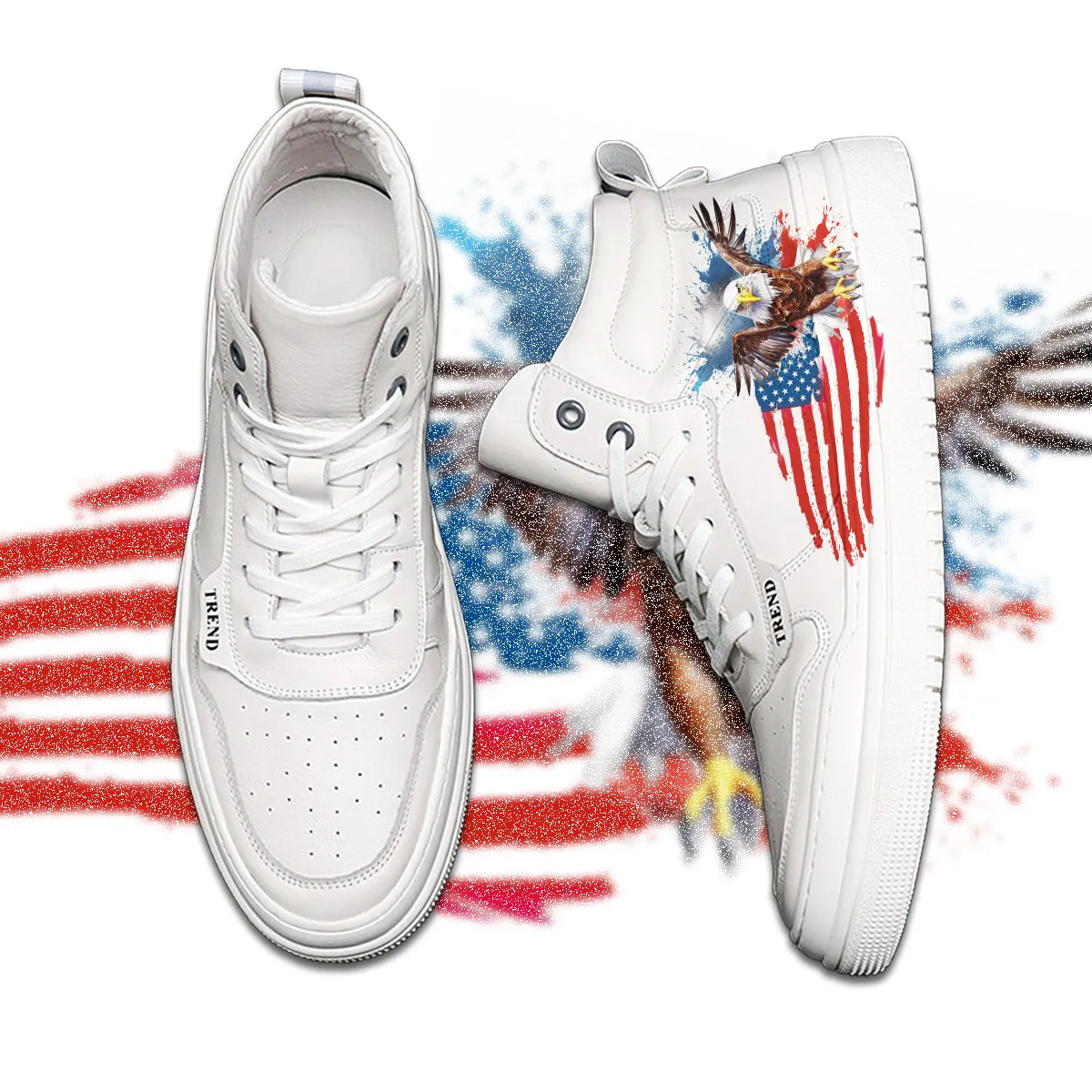 Amerian Flag Eagle High Top Sneaker