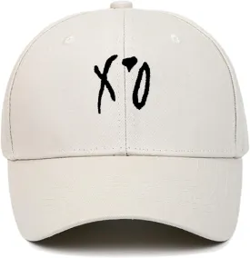 Baseball Cap, Hip Hop Stylish Trucker Hat for Men & Women, XO Embroidered Adjustable Streetwear Cap for Casual & Outdoor Wear