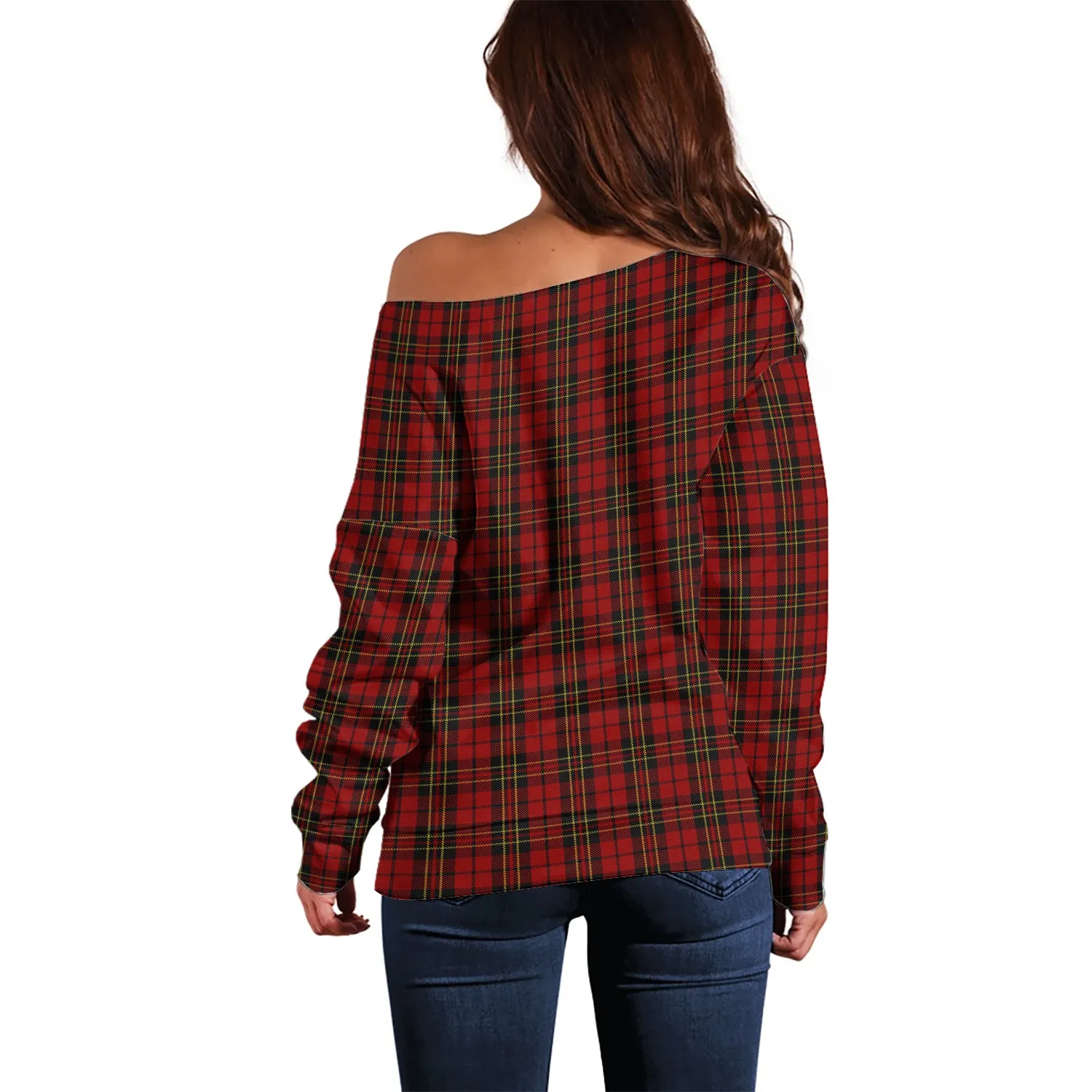 Brodie Tartan Off Shoulder Women Sweater