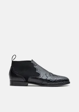 Calfskin Leather Ankle Boots