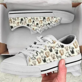 Chesapeake Bay Retriever Low Top Shoes - Low Top Sneaker, Dog Printed Shoes, Canvas Shoes For Men, Women