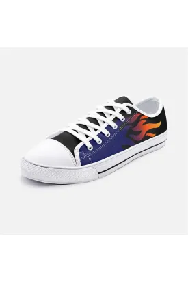 Flames Unisex Low Top Canvas Shoes