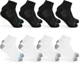Fruit of the Loom Ankle Socks for Men - 8 Pairs - Arch Support, Cushioned, Athletic Quarter Socks - Mens Socks Size 6-12