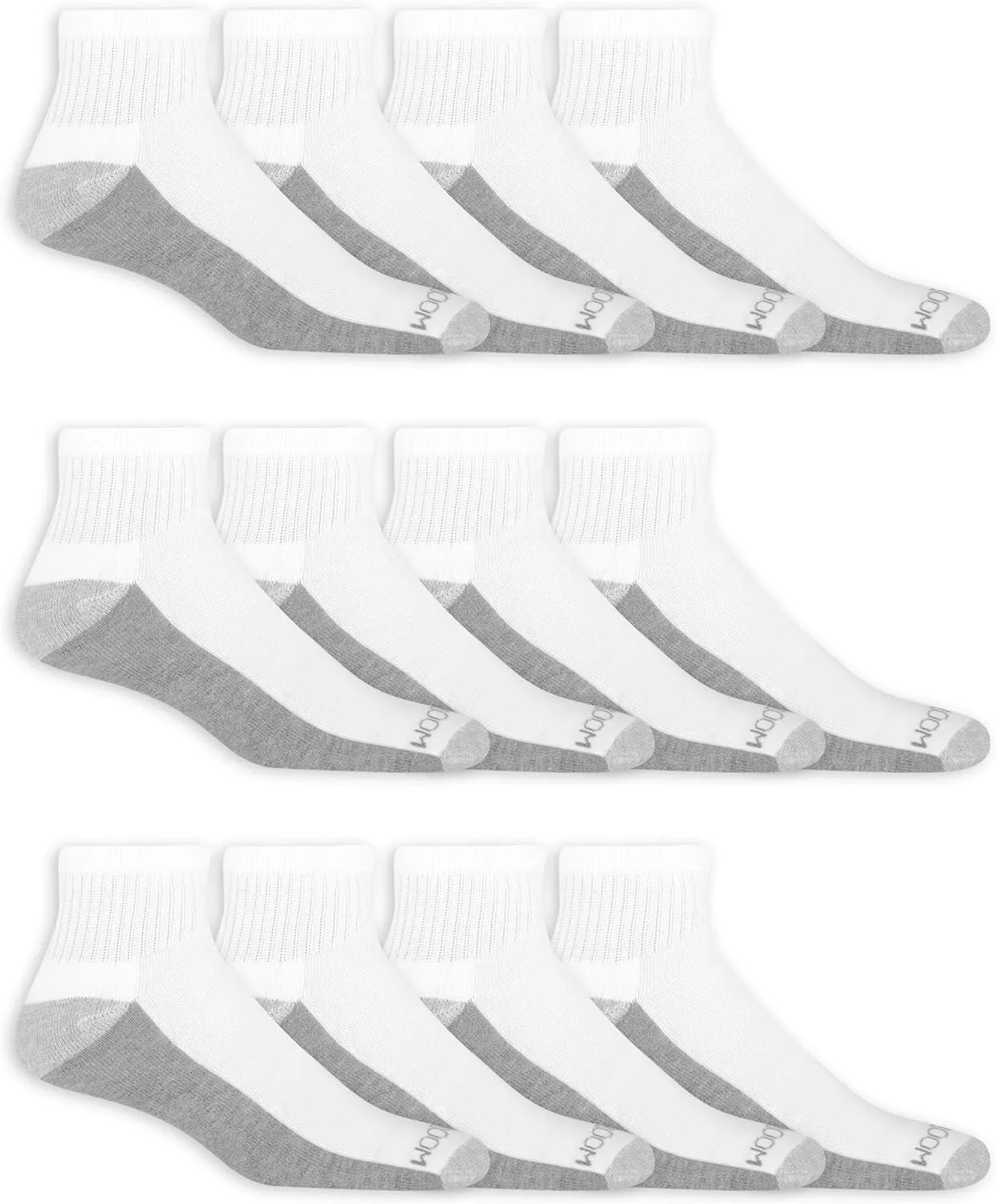 Fruit of the Loom Men's Dual Defense Ankle Socks (12 Pack)