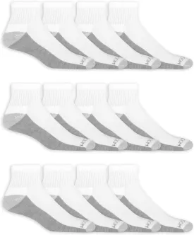Fruit of the Loom Men's Dual Defense Ankle Socks (12 Pack)