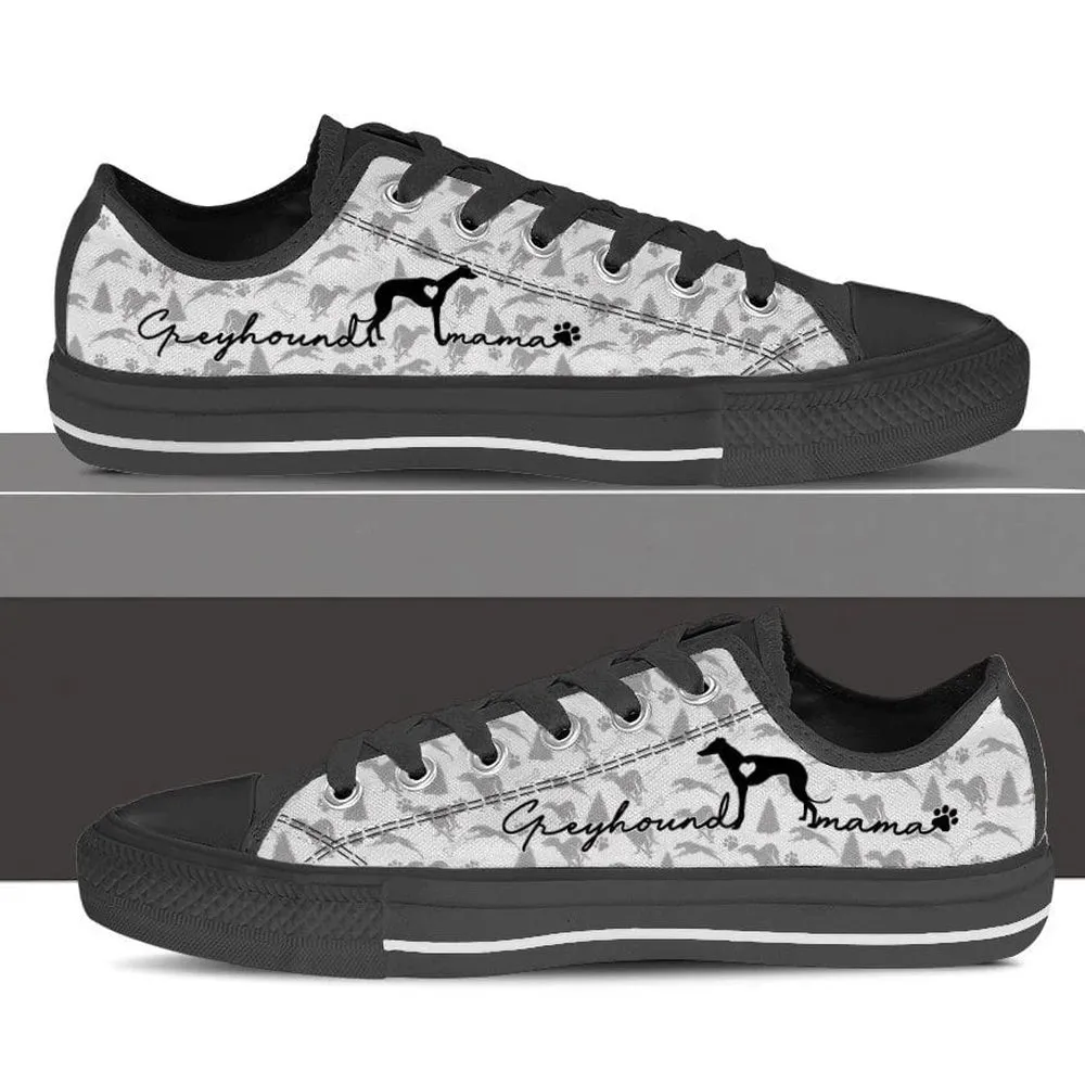 Greyhound Low Top Shoes, Dog Printed Shoes, Canvas Shoes For Men, Women