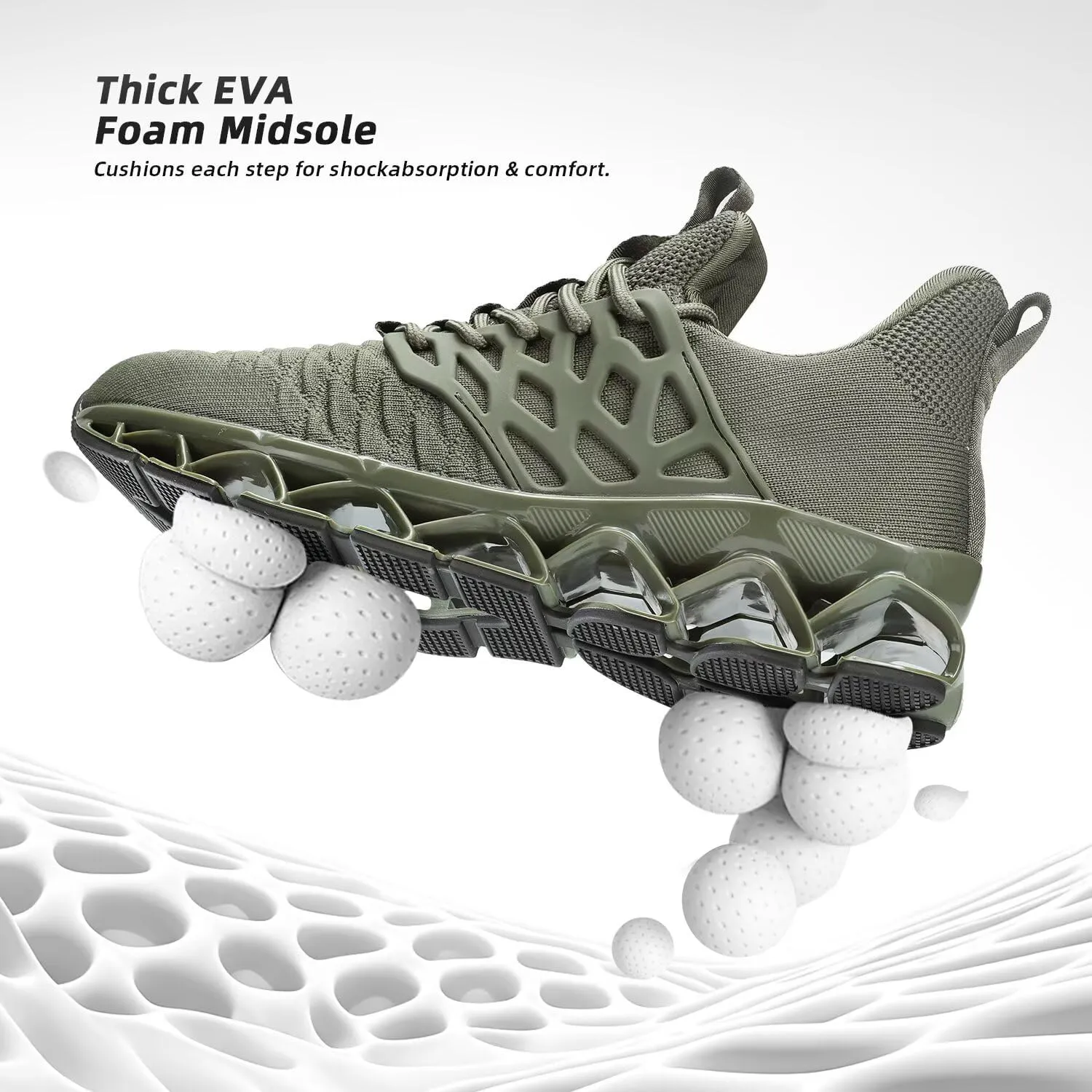 Mens Slip on Walking Shoes Running Blade Tennis Casual Fashion Sneakers Comfortable Non Slip Gym Athletic Sport Trainers