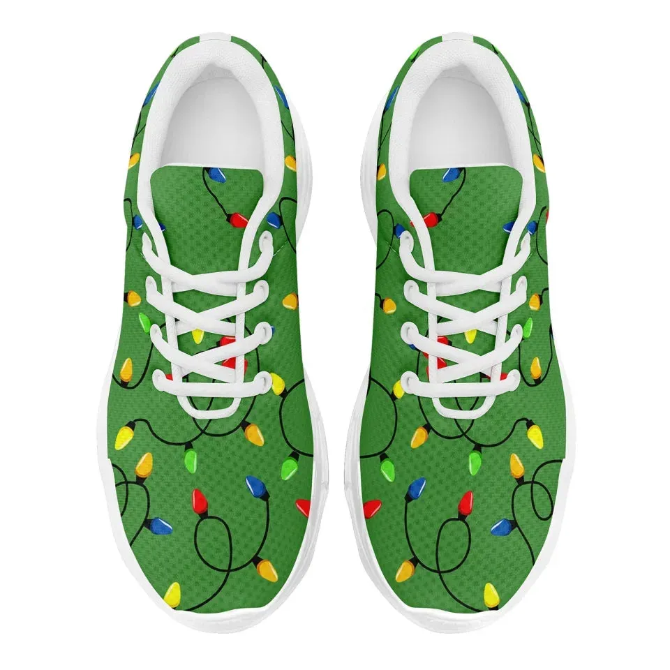 Personalized Xmas Fashion Sneakers, Custom Cheer Holidays Shoes, Breathable Chunky Shoes , Best Christmas Gift