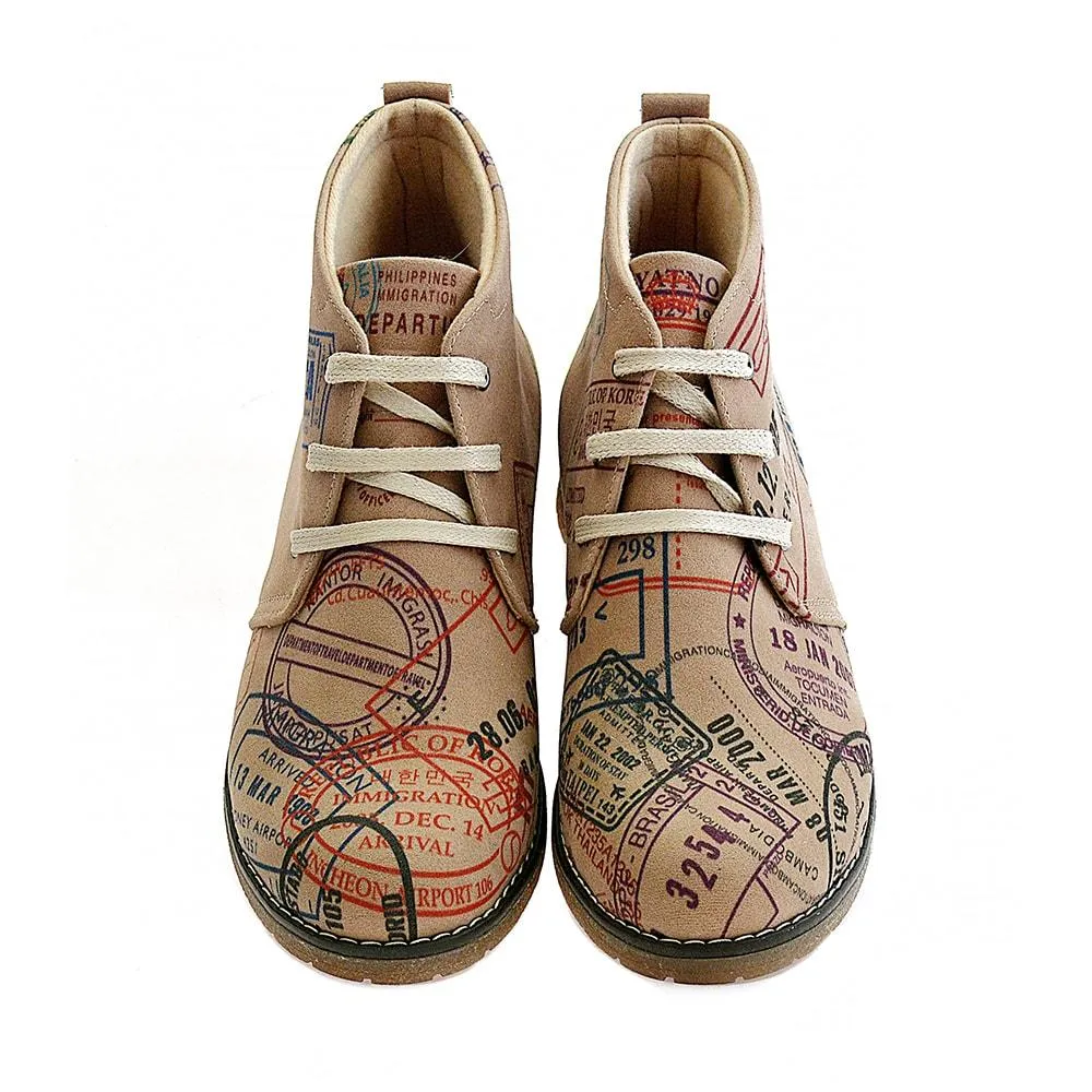 Postage stamps Ankle Boots PH112