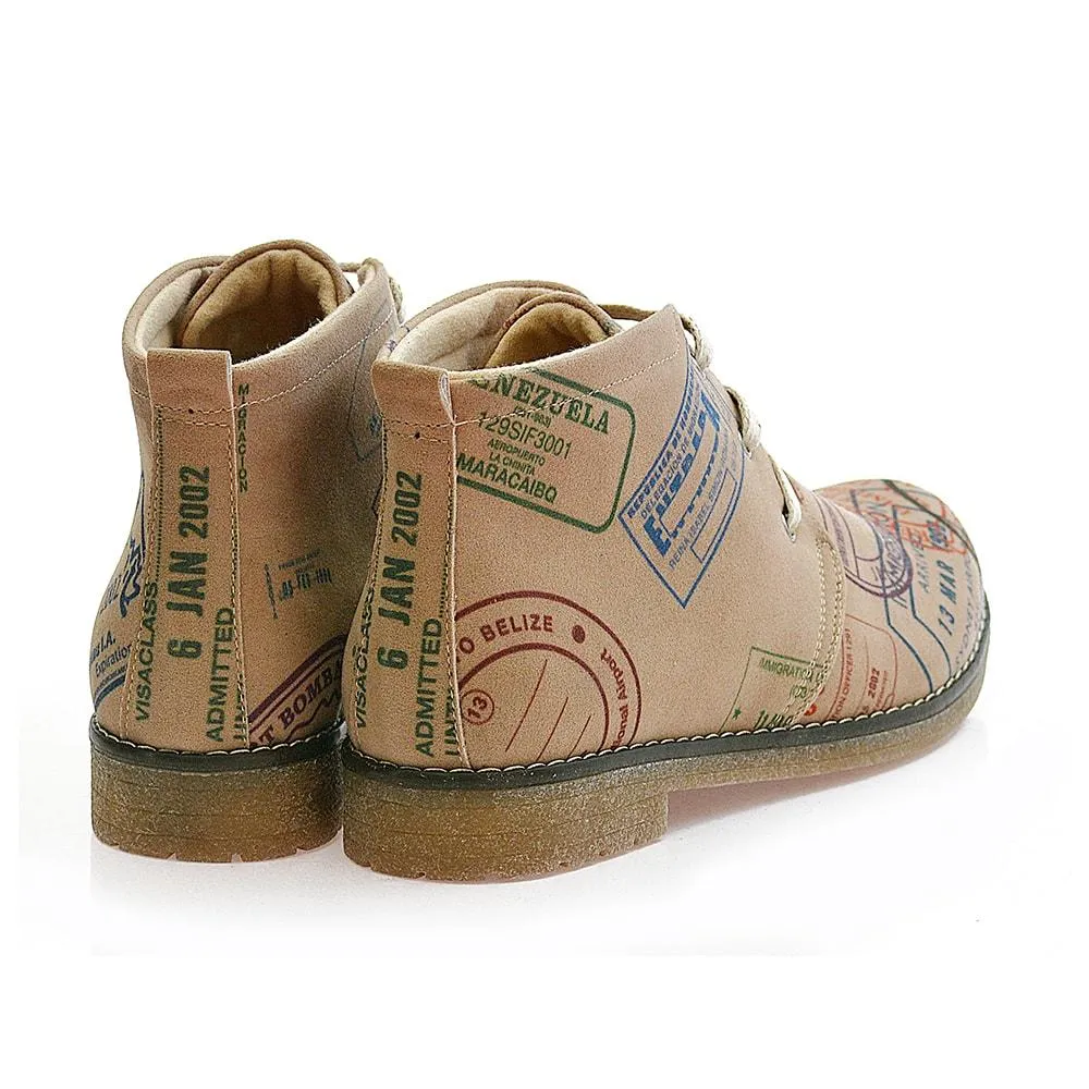 Postage stamps Ankle Boots PH112