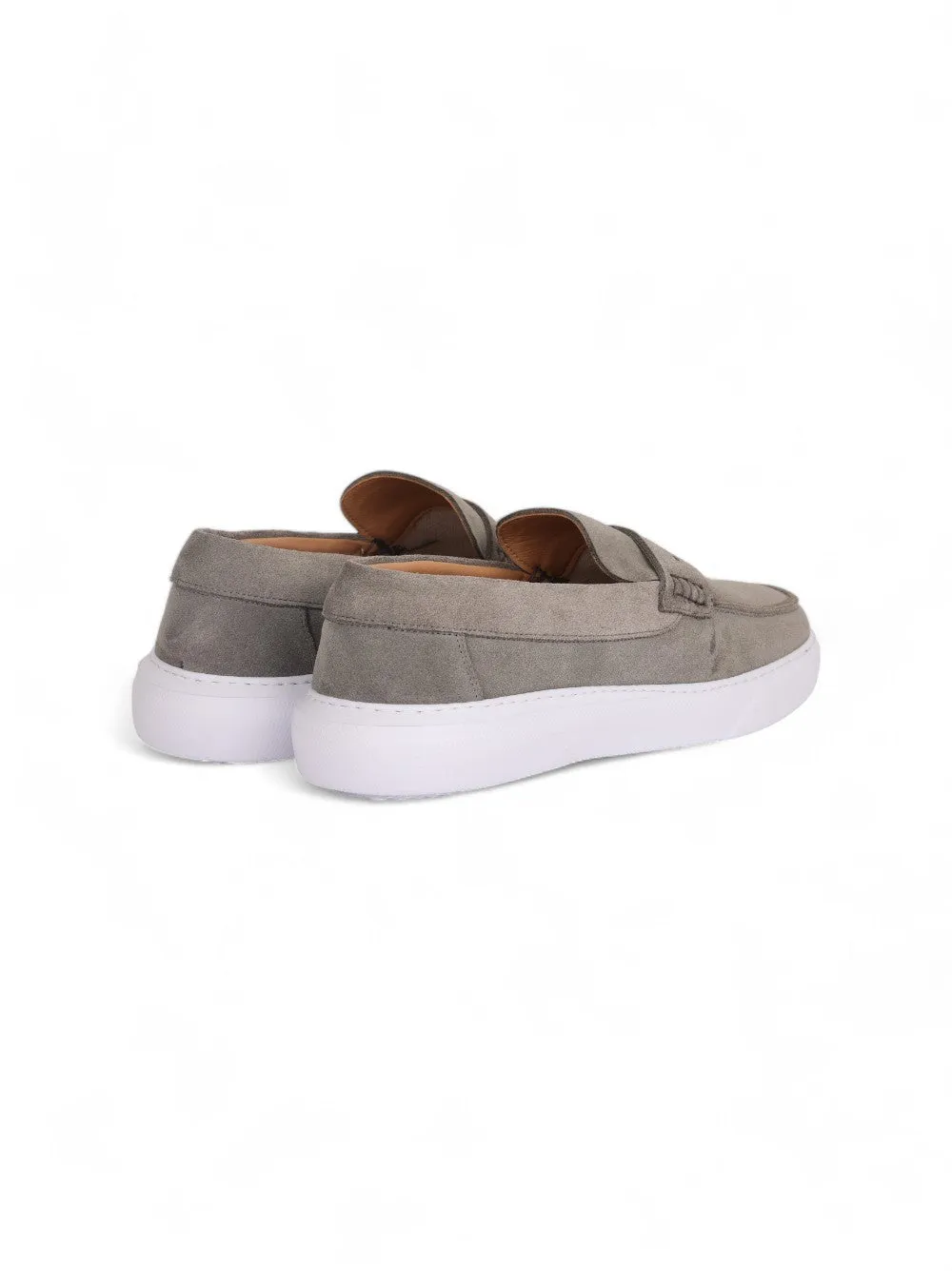Stylish Slip On Moccasin Grey Shoes