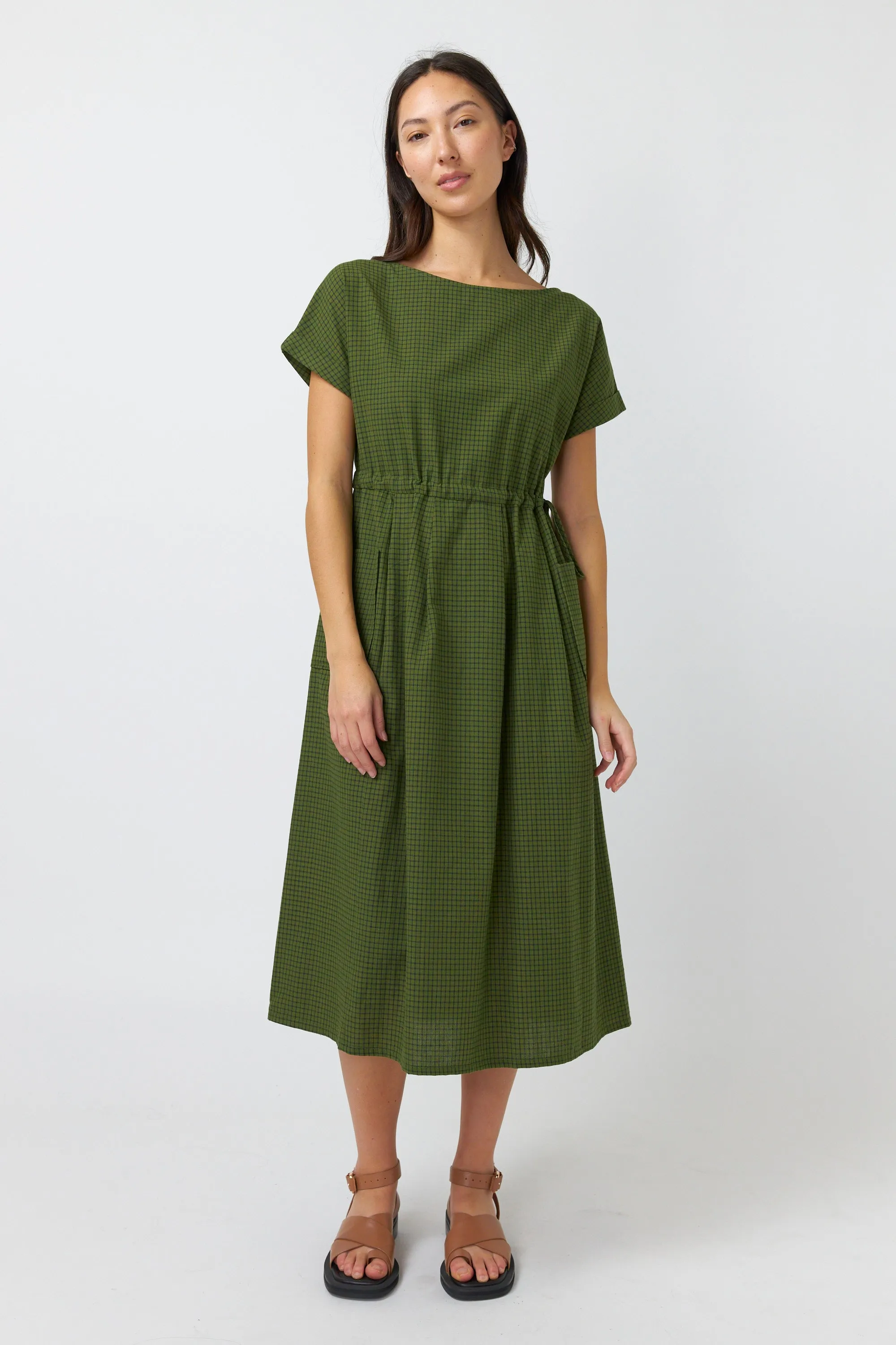 Sylvester Atlas Dress - Olive