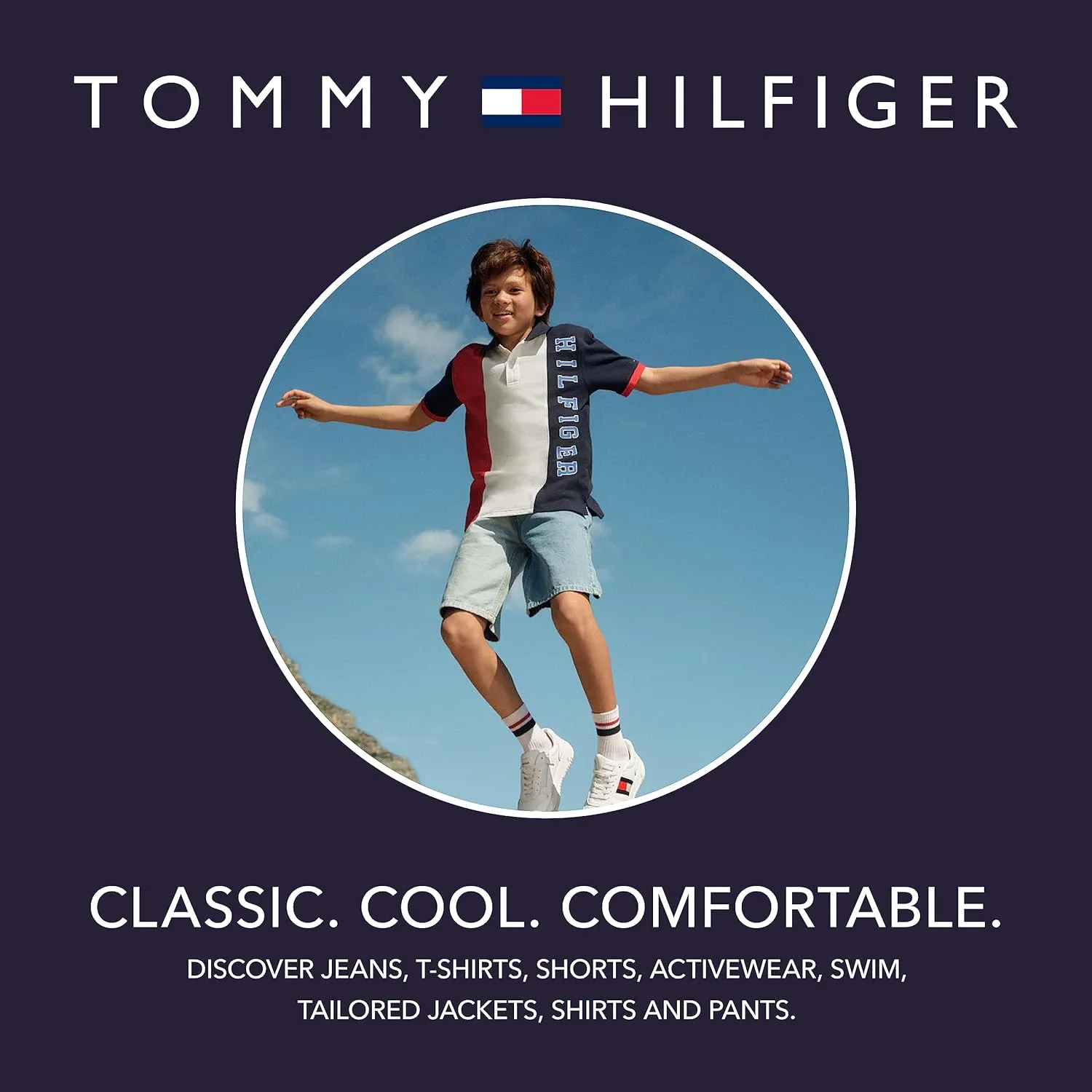 Tommy Hilfiger Short Sleeve Ken Ringer Crew Neck T-Shirt, Soft, Comfortable, Relaxed Fit