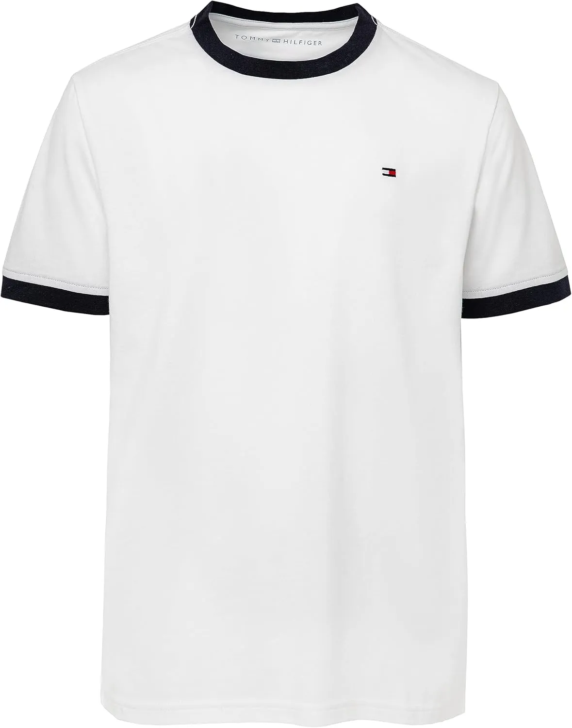 Tommy Hilfiger Short Sleeve Ken Ringer Crew Neck T-Shirt, Soft, Comfortable, Relaxed Fit