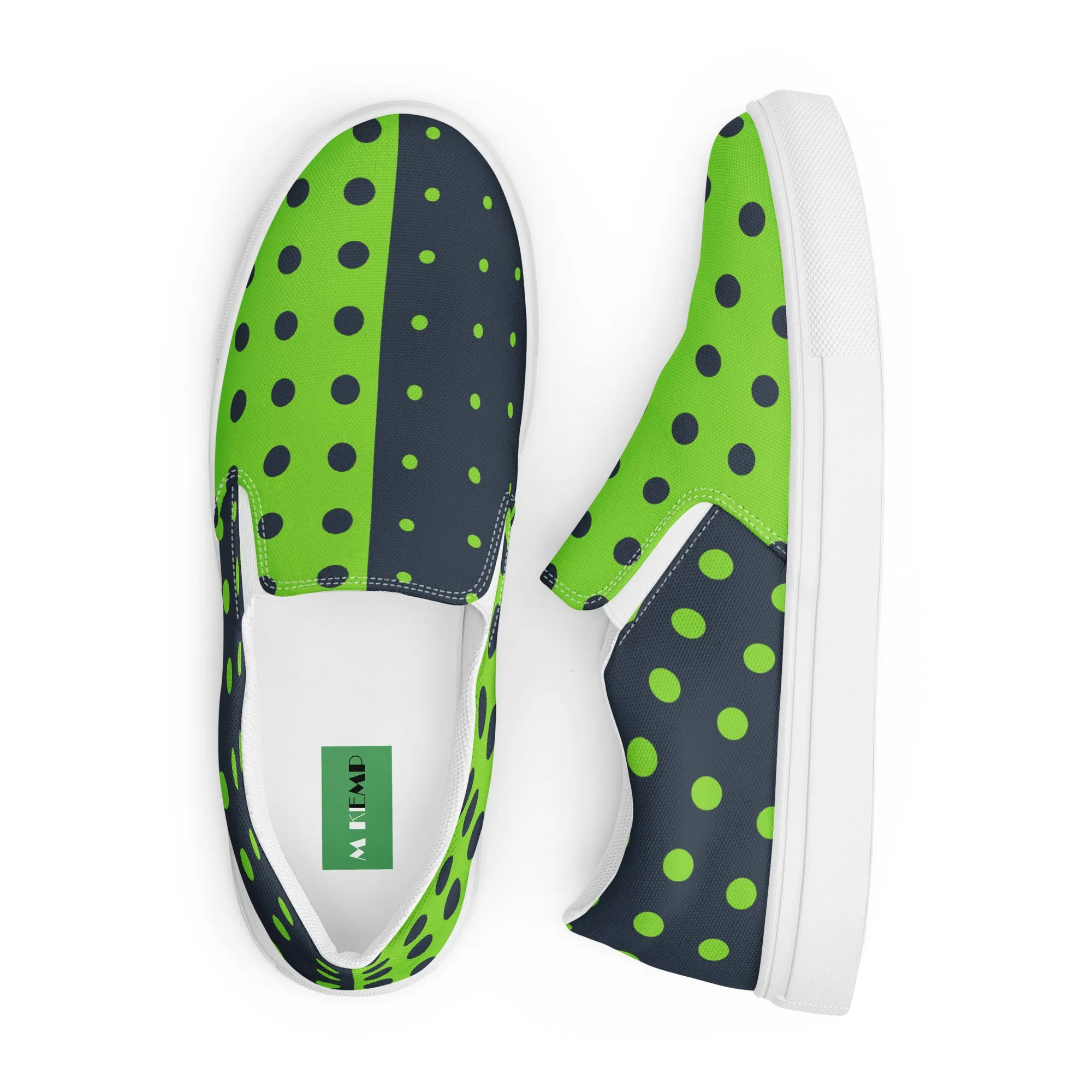Vegan Green Women’s slip-on canvas shoes