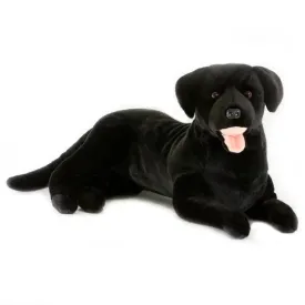 X Large Life-like Plush Black Labrador Retreiver Dog, Eco-Friendly