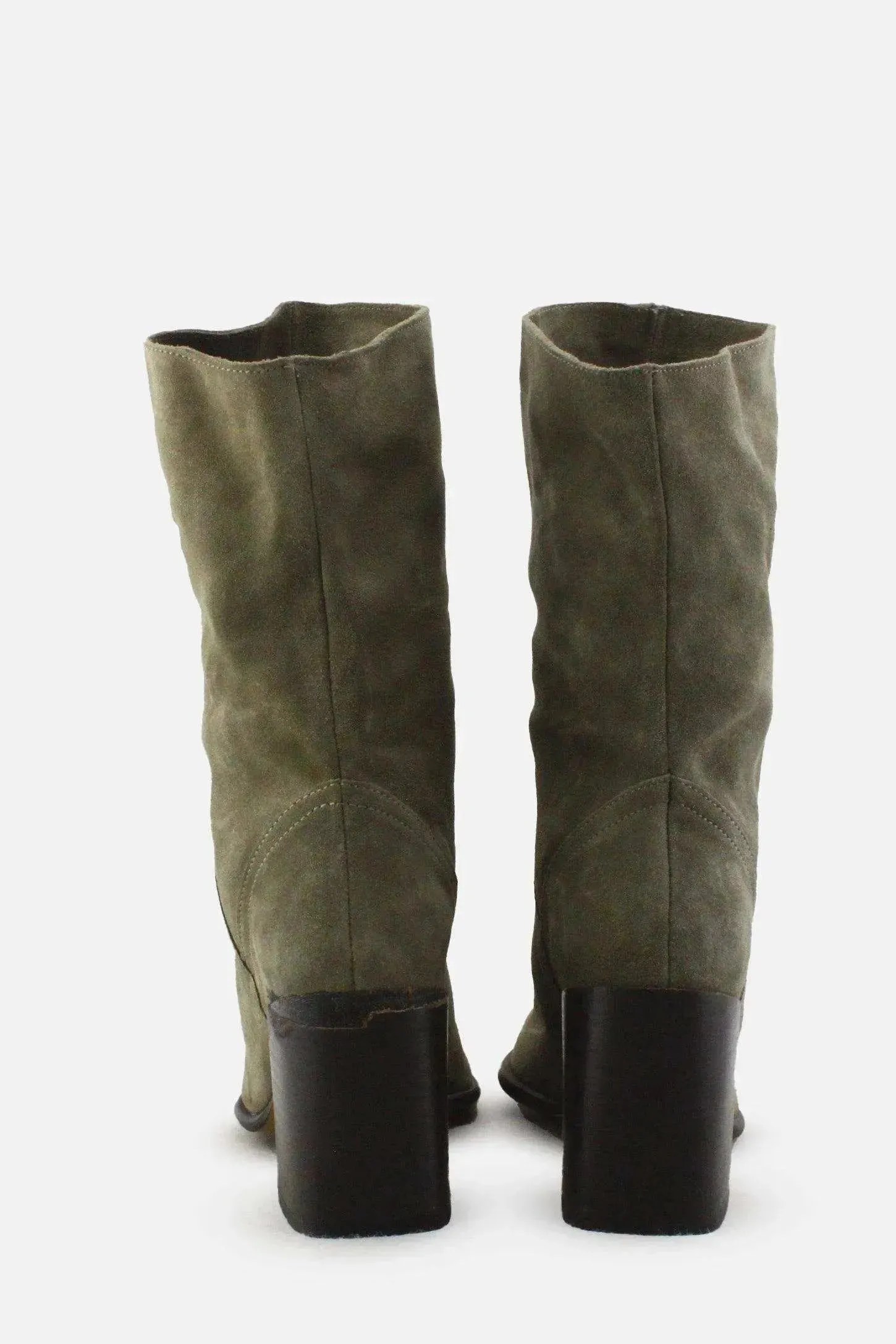 Zara Block Ankle Boots | Suede